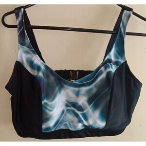 SWIMSUITS FOR ALL Aquabelle SZ 14 Chlorine Resistant Bikini Swim Top Caged Back